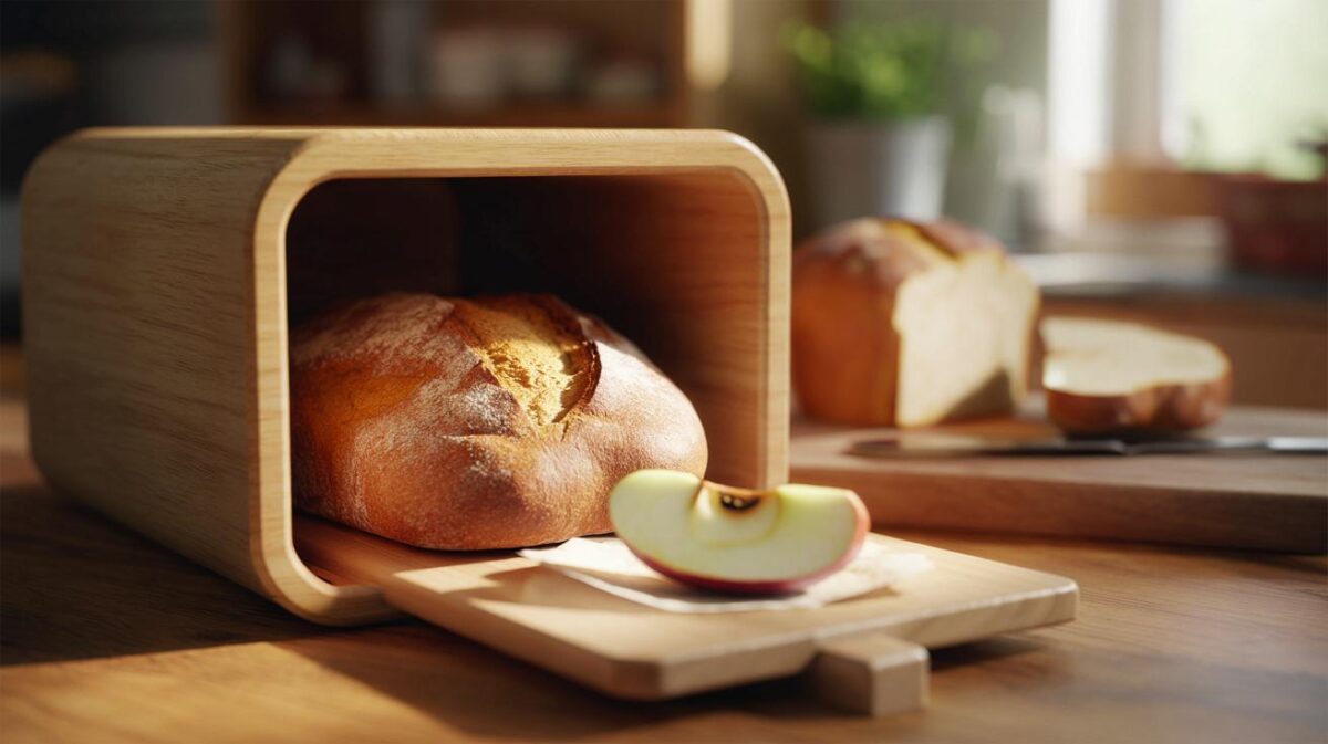 Der einfache Trick mit einem Stück Apfel im Brotbehälter, der laut Bäckern verhindert, dass Brot schnell austrocknet