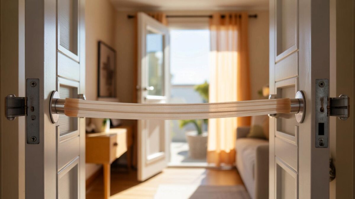 Der kleine Trick mit einem Gummiband am Türgriff, der verhindert, dass Türen im Sommer ständig zufallen